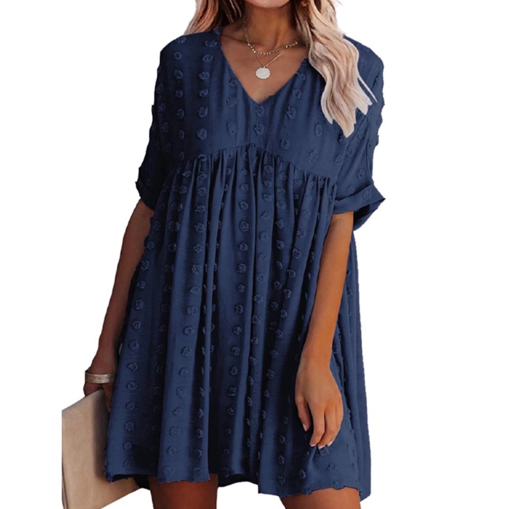 Navy Blue Mini Dress